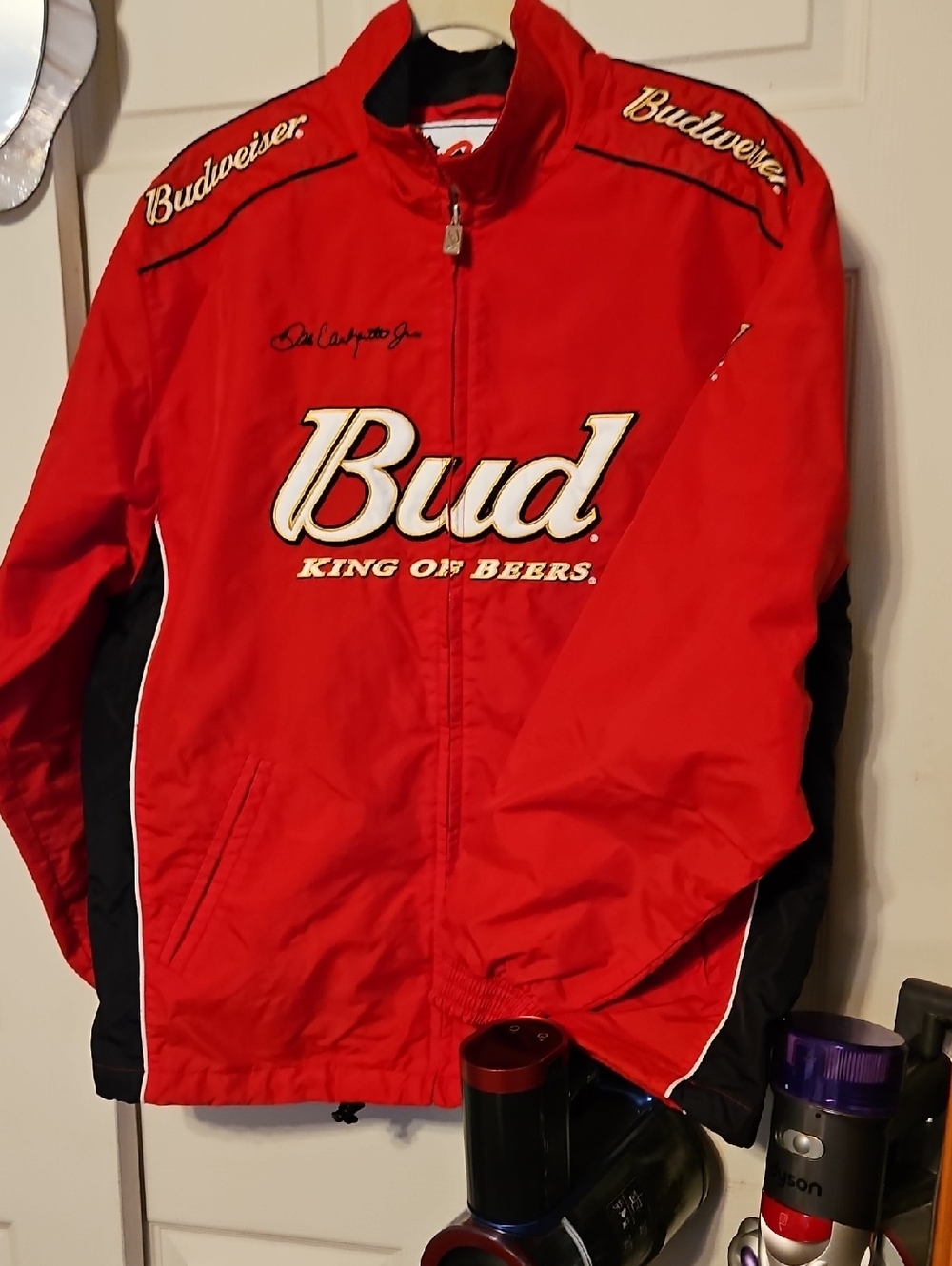 Chase Authentics Red and Black Dale Earnhardt Jr Racing Jacket